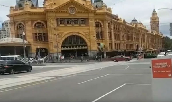 Article image for Pedestrians fleeing from Melbourne CBD incident