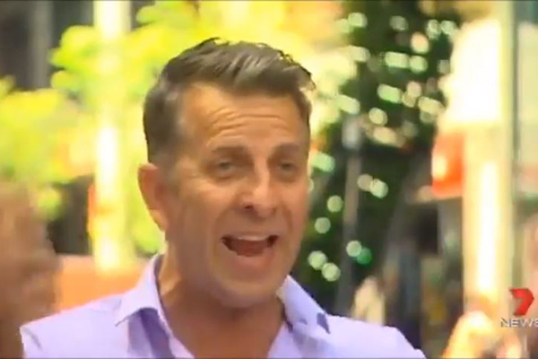 Article image for WATCH: Andrew Constance rude to George St business owners
