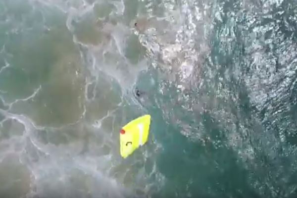 Article image for MUST WATCH: Drone saves two struggling swimmers caught in a rip