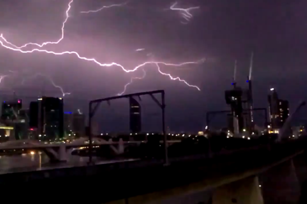 Article image for Wild storms hit Brisbane; thousands left without power