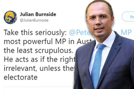 Asylum seeker advocate posts photo of Peter Dutton as a nazi