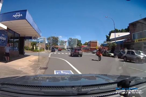 Article image for VIDEO | Motorbike rider tears through regional town