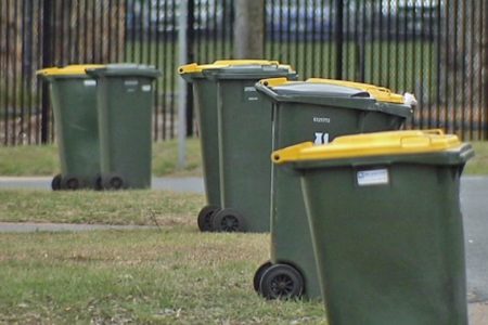 Dumping yellow bins