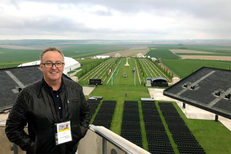 GALLERY | Chris broadcasts live from Villers-Bretonneux