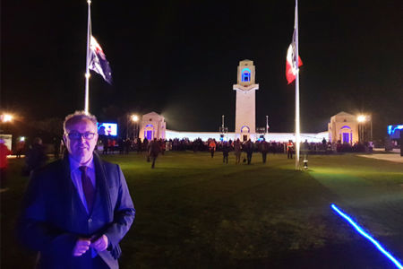 Chris hears the stories of Australians who’ve come to Villers-Bretonneux