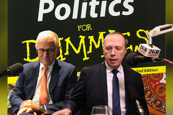 Article image for BUSTED | Dutton and Turnbull reading from the same cheat sheet