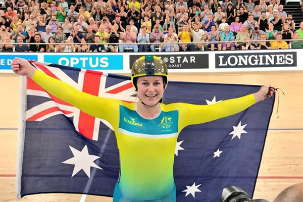 Article image for Triple gold medallist shines as Australia dominates the velodrome