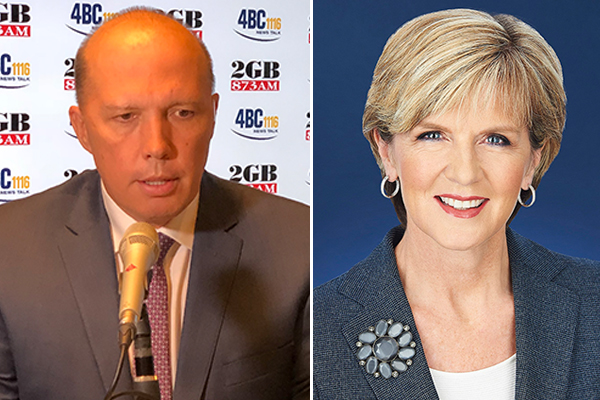 Article image for Dutton rejects claims he’s feuding with Julie Bishop