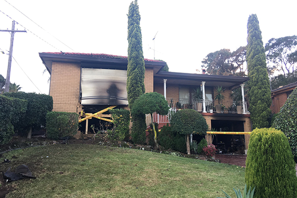 Article image for Unlicensed driver allegedly tries to flee after smashing into family home