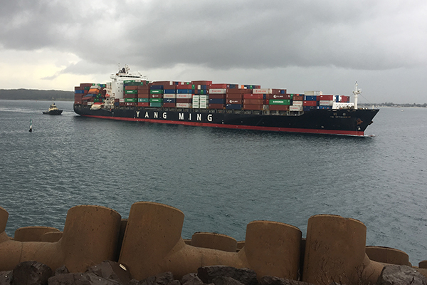 Article image for Damaged container ship finally limps into shore