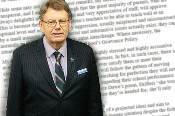 Article image for Elite school principal tells parents to ‘chill’ in a warning to behave