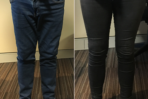 Article image for Ray Hadley takes on producer Taylah in skinny jean battle