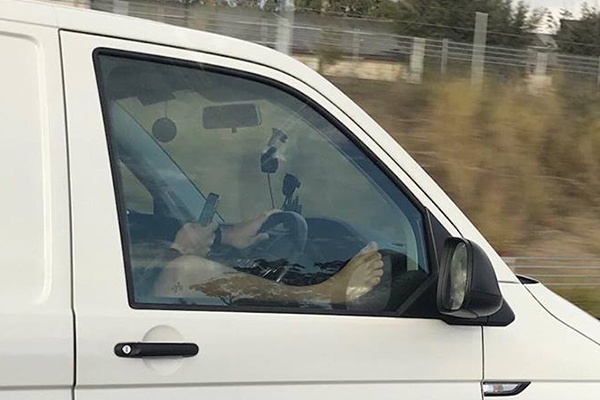 Article image for #BelieveItOrNot: Driver caught in a very unusual position