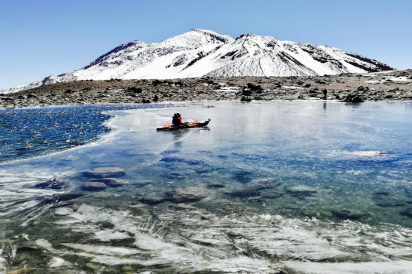 Recording setting kayaker reaches new heights