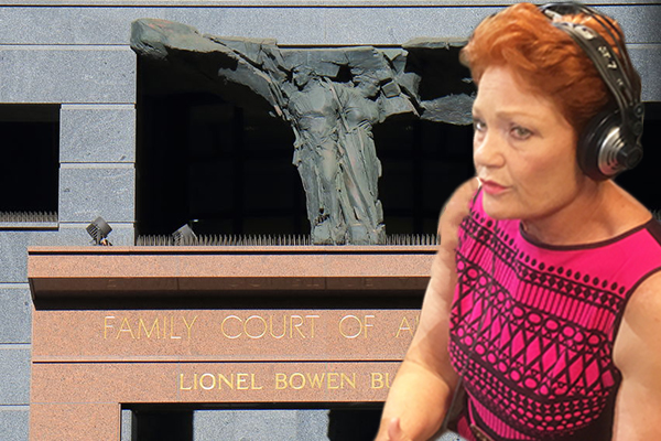 Pauline Hanson taking up the case no one else will touch: Family Law Court reform