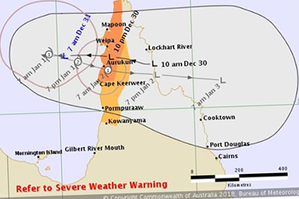 Article image for Tropical cyclone warning issued for Queensland