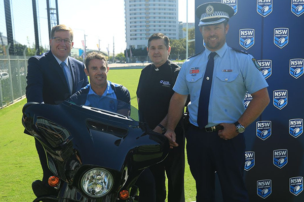 Article image for Blues coach Brad Fittler back on his bike, all for an incredible cause