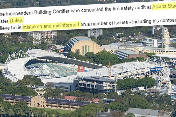 Article image for Revealed | Independent stadium certifier disproves ‘misinformed’ claims by Michael Daley