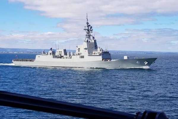 HMAS Brisbane pays its first visit to its namesake