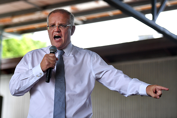 Article image for Labor maintains lead in first election poll but Scott Morrison more popular