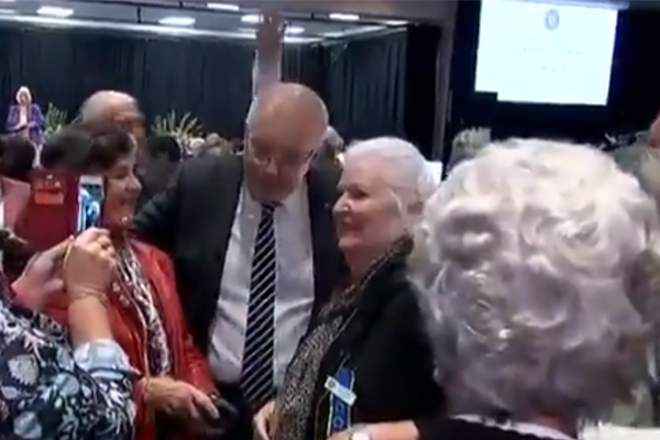 Article image for Prime Minister Scott Morrison egged at conference