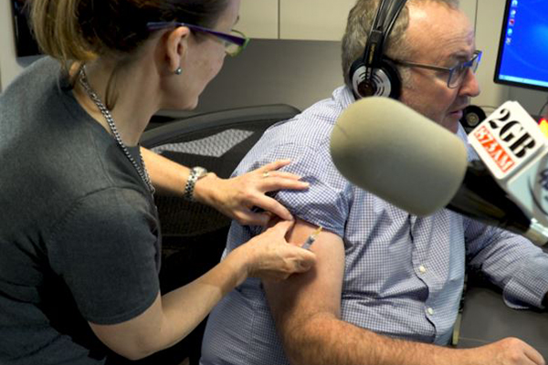 Article image for WATCH | Chris Smith gets flu shot live on-air