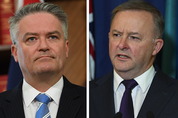 mathias-cormann-anthony-albanese-aap