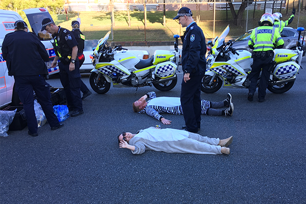 Article image for Climate protesters shut down Brisbane CBD once again
