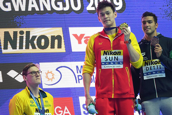 Article image for Podium protest: Aussie Swimmer Mack Horton refuses to stand next to accused cheat, Sun Yang