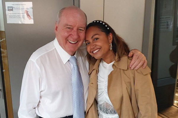 Article image for Jessica Mauboy holds back tears in candid interview with Alan Jones