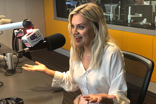 Article image for Country music star Kelsea Ballerini hears her new song on the radio for the first time