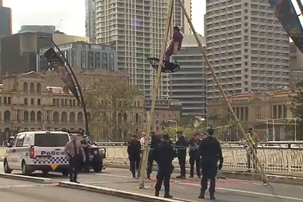 Article image for Another climate protest shuts down Brisbane CBD