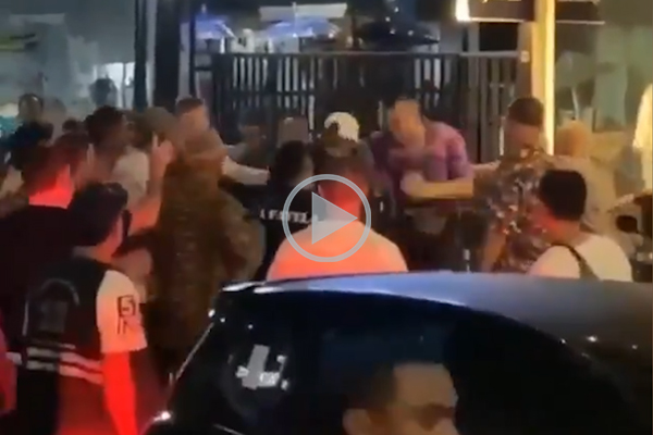Article image for WATCH | NRL star caught on camera in Bali street fight