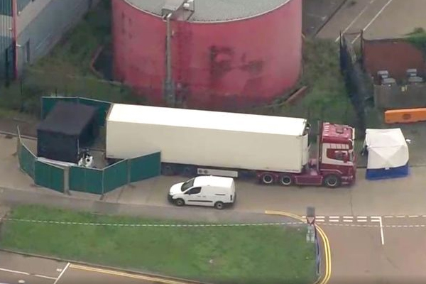 Article image for UK truck horror: 39 people found dead inside refrigerated container