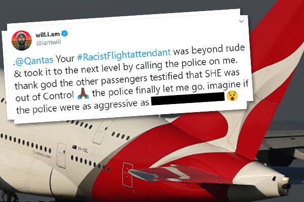 Qantas flight attendant urged to launch legal action against will.i.am