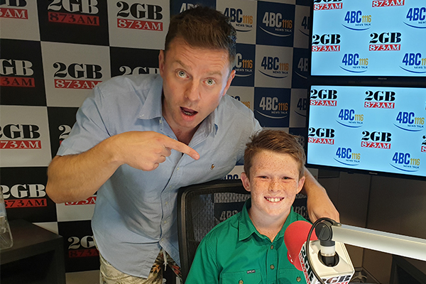 11yo Jack Berne takes over hosting duties from Ben Fordham