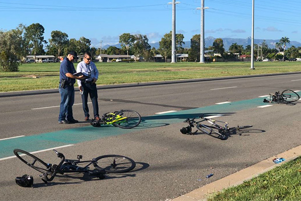 Five cyclists hospitalised after hit and run on busy QLD road