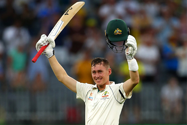 Article image for Marnus Labuschagne’s ‘truly amazing journey’ from a concussion sub to Test award