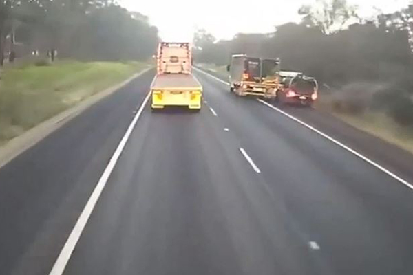Article image for WATCH | Dangerous road incident caught on camera