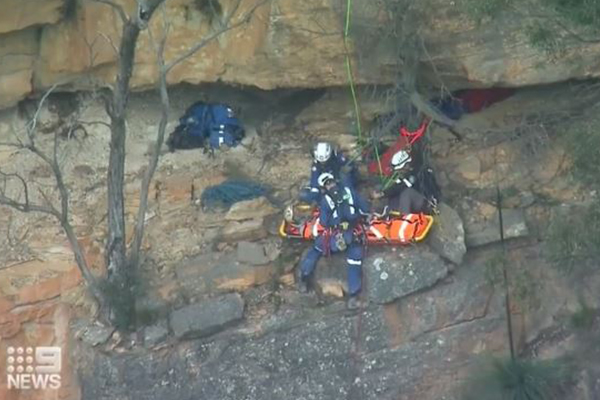 Article image for Rock-climber rescued from another freezing night on a cliff