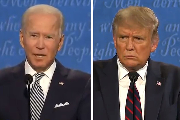 Article image for Donald Trump clashes with Joe Biden in fiery presidential debate