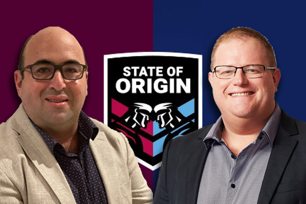 Article image for ‘Disgusting!’: Mark Levy and Peter Psaltis go head-to-head with Origin wager