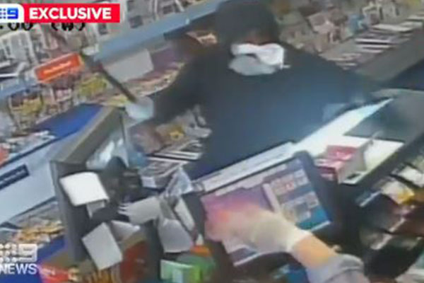 Terrifying footage of violent armed robberies across Sydney
