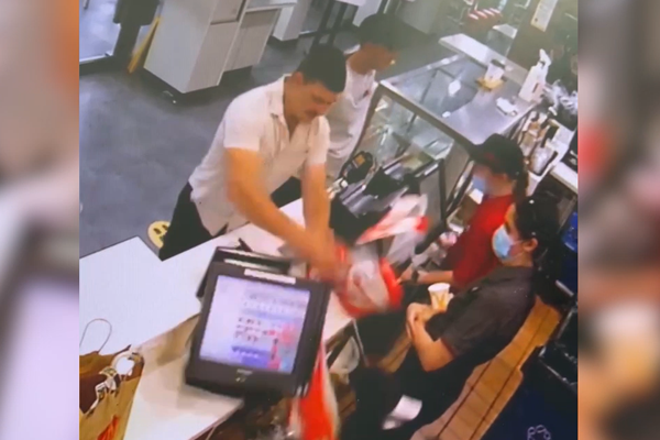 Article image for WATCH | Fast food workers terrorised by customer’s destructive tirade