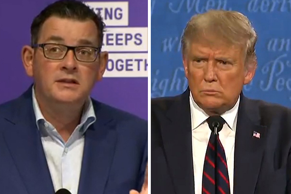 Dan Andrews equated to Donald Trump over ‘almost comical’ comments