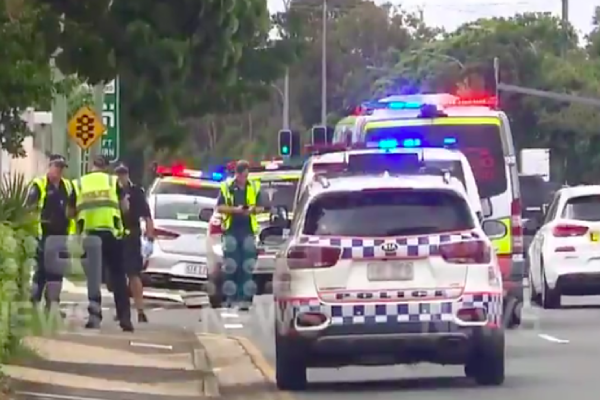 Article image for Teen clipped by truck after allegedly fleeing crashed stolen car