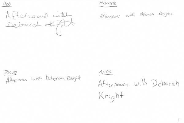 Article image for POLL | Afternoons team expose their terrible handwriting