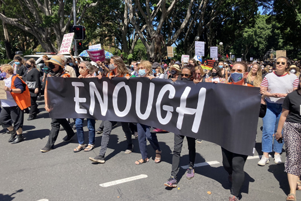 Article image for Prime Minister accused of ‘turning back’ on women as thousands ‘March 4 Justice’