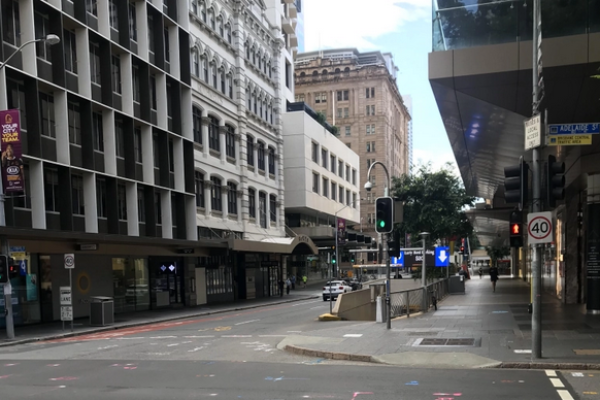 Article image for Brisbane streets virtually deserted as sun rises on city in lockdown