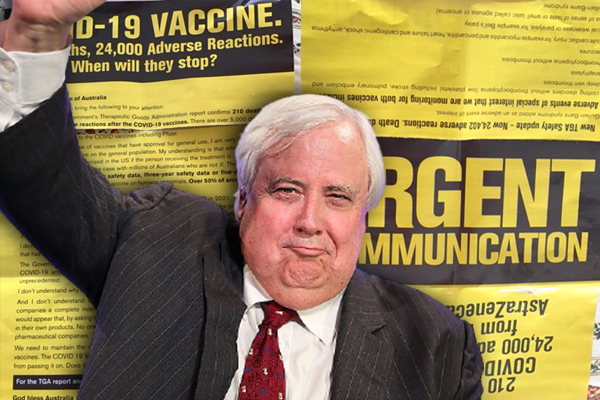Article image for Pharmacists ‘disgusted’ by Clive Palmer ‘preying on insecurities’